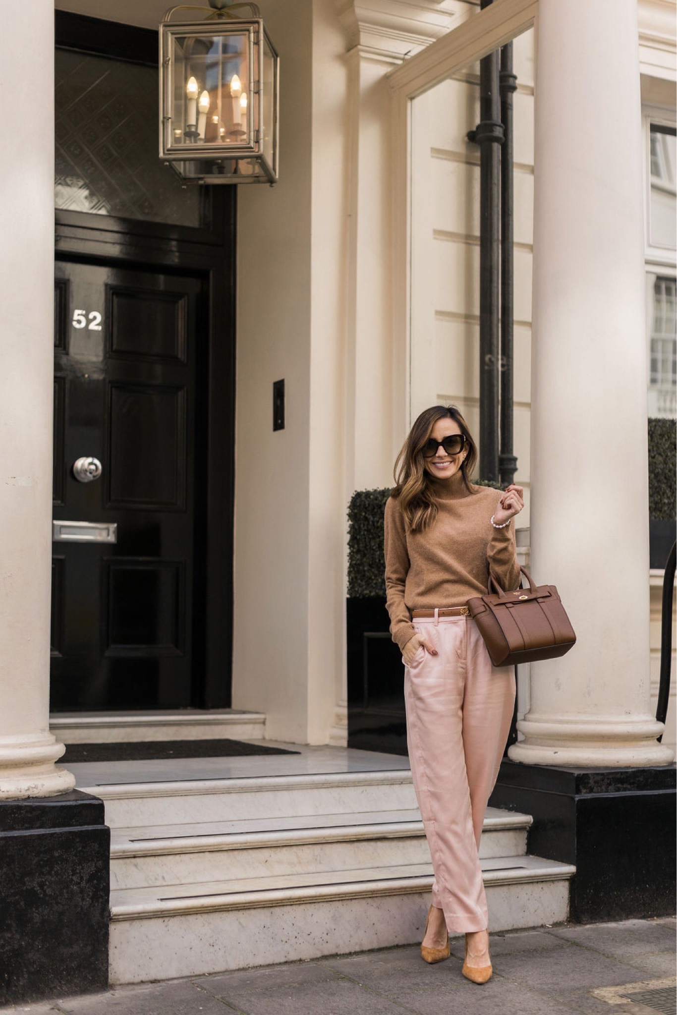 Blush Pink tie-waist pants | @ShannonHSullivan | Blush pink ties, Tie waist  pants, Black sheath dress