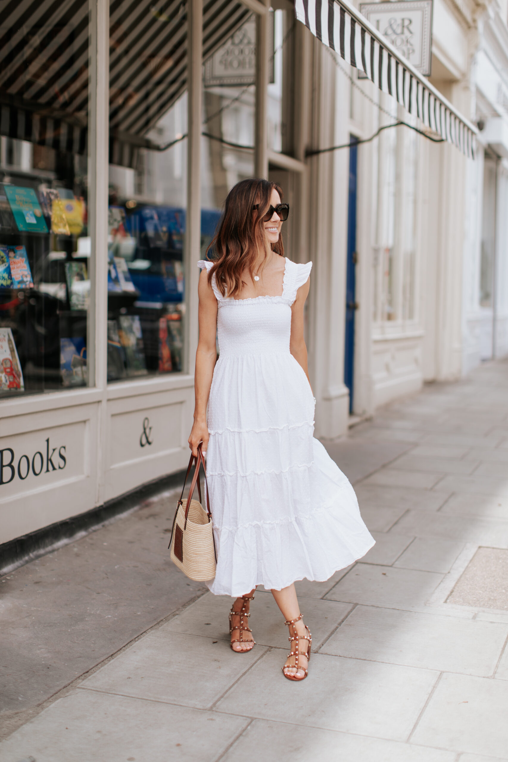 white dress sandals