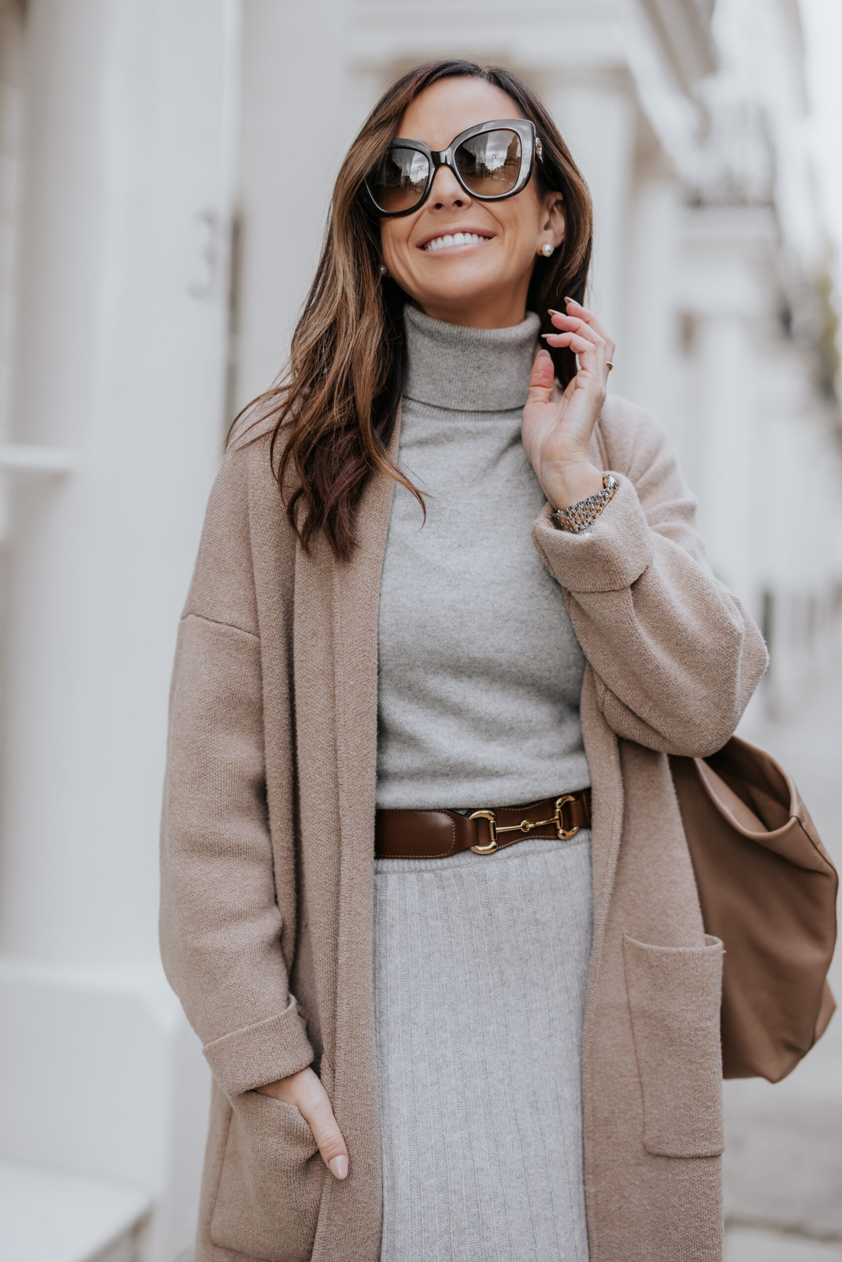 Mango gray plain turtleneck in gray