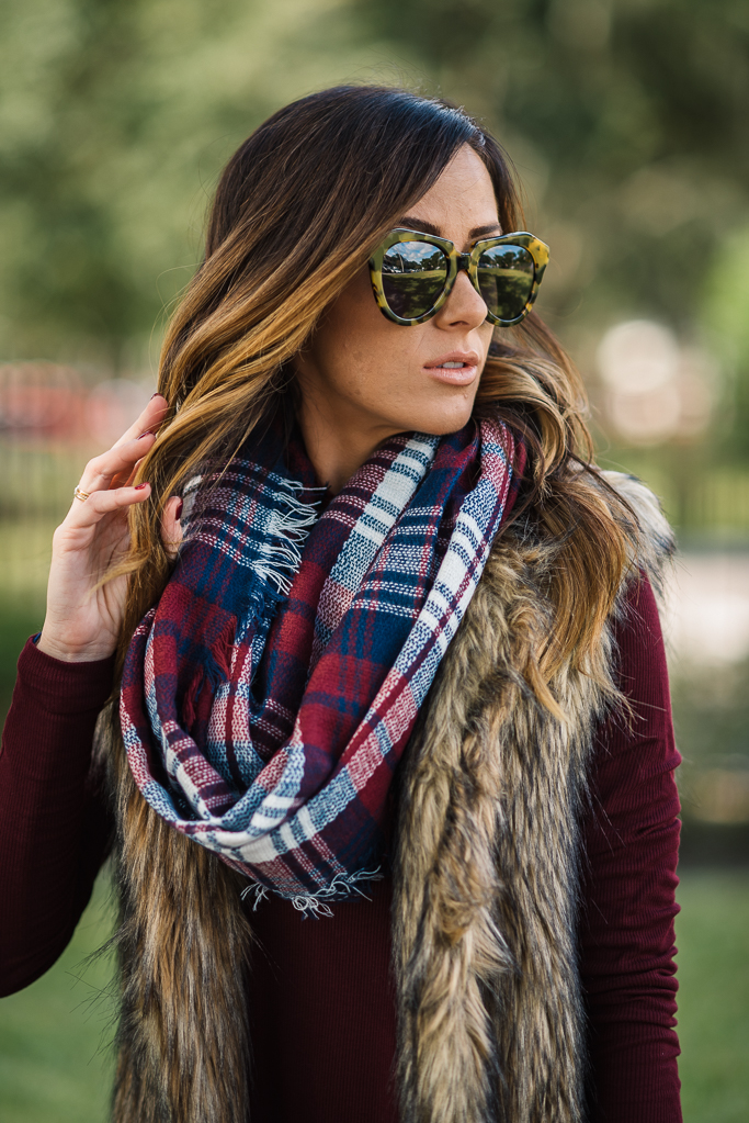 SWING TURTLENECK + PLAID SCARF | Alyson Haley