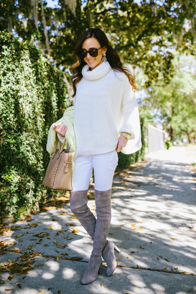 Casual Off the Shoulder Sweater & Leopard Booties - The Glamorous Gal