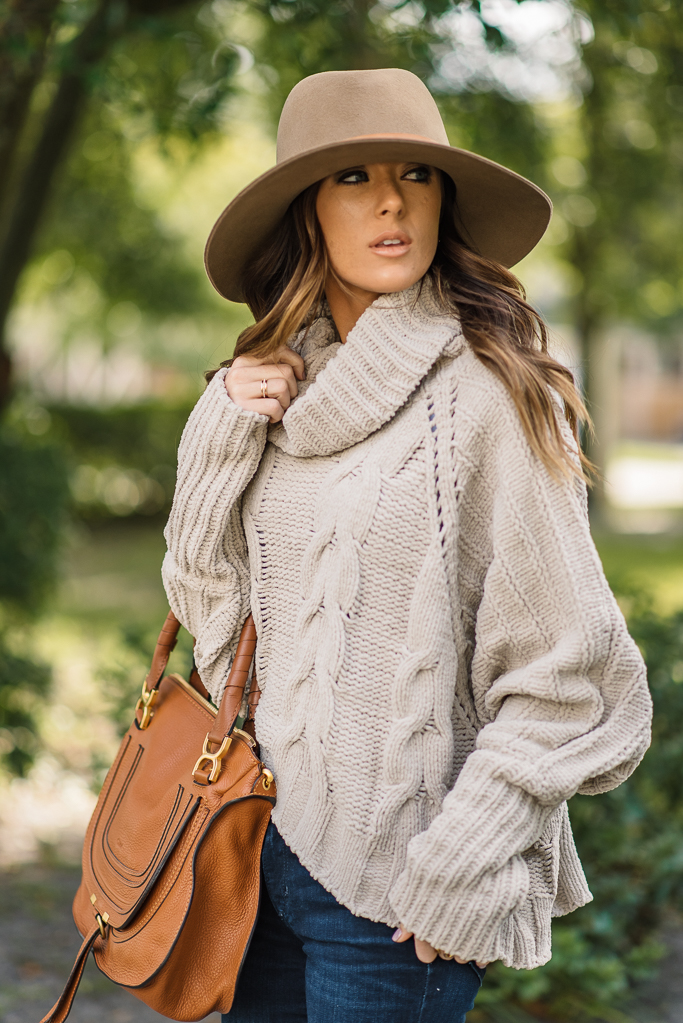 CHUNKY SWEATER UNDER $35 + FALL HAT | Alyson Haley